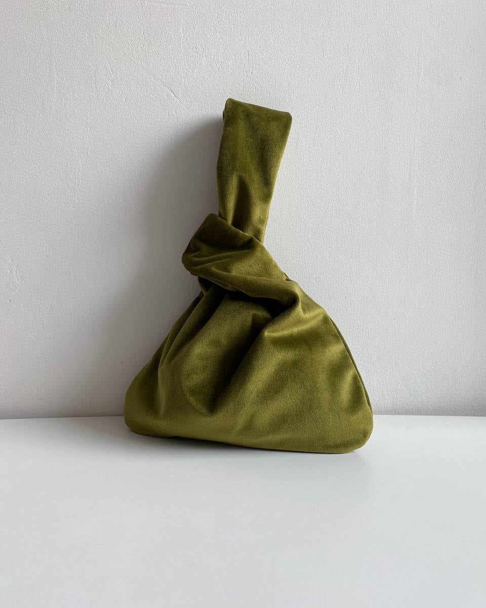 olive japanese knot bag
