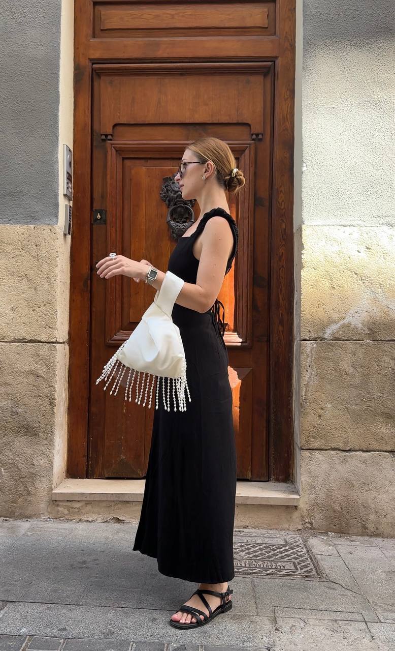 Wedding statement bag with beads