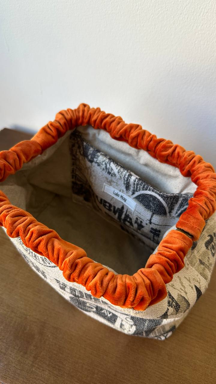 New York Newspaper Print Clutch Bag