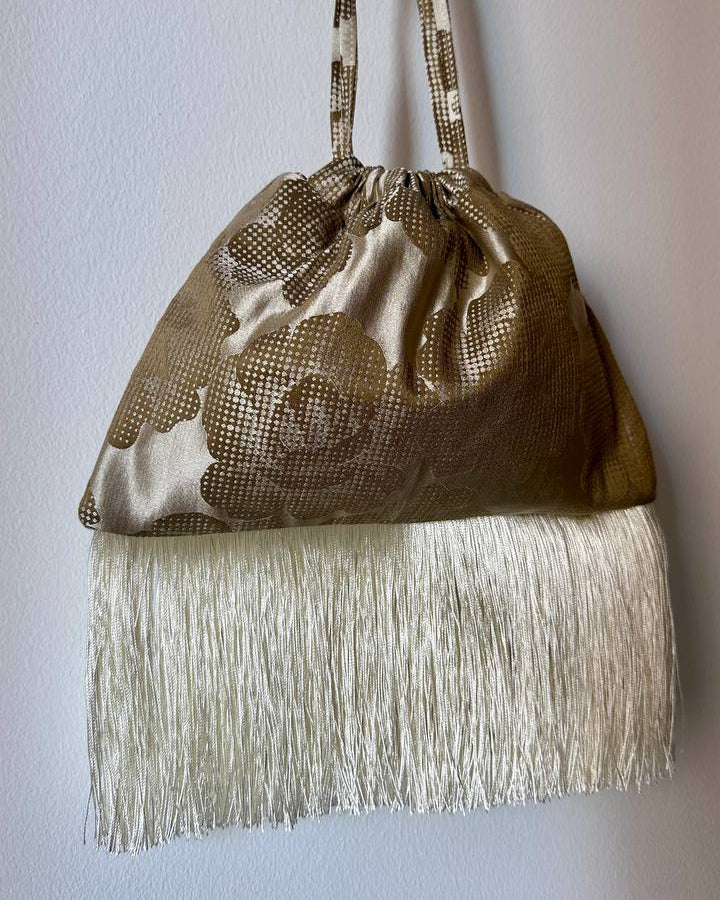 Golden Champagne Rose Pouch