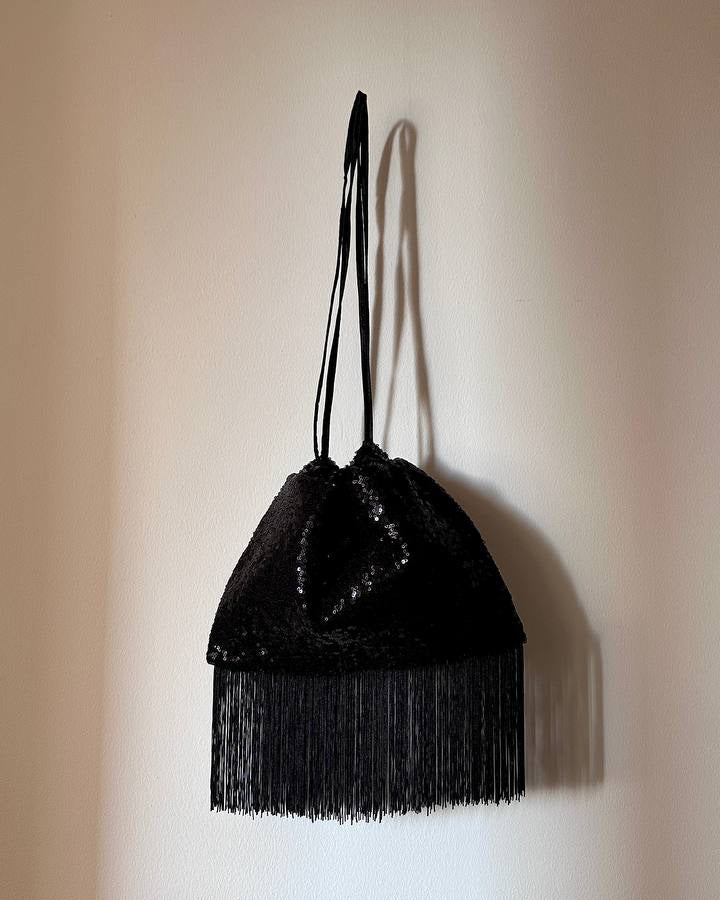 Midnight Sequin Evening Pouch